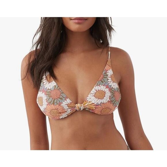 O'NEILL Women's Pismo Knot Front Triangle Bikini Top - XS - Picture 1 of 5
